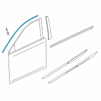 OEM 2014 Acura RLX Molding Assembly, Left Front Door Retainer Diagram - 72465-TY2-A01