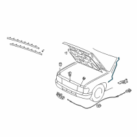 OEM 1996 Nissan Pathfinder Rod-Hood Support Diagram - 65771-0W003