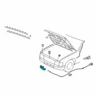 OEM 1999 Infiniti QX4 Hood Lock Male Assembly Diagram - 65601-1W301