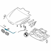 OEM BMW 540i Bowden Cable Diagram - 51-23-8-190-754