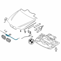 OEM 1997 BMW 540i Bowden Cable Diagram - 51-23-8-190-754