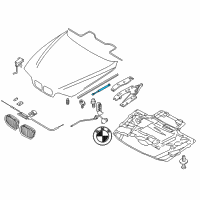 OEM 2001 BMW 540i Gas Pressurized Spring Diagram - 51-23-8-174-866