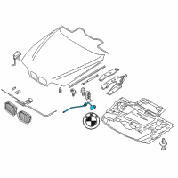 OEM BMW 530i Engine Hood Mechanism Diagram - 51-23-8-176-595