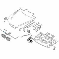 OEM 1997 BMW 540i Centre Bowden Cable Diagram - 51-23-8-176-596