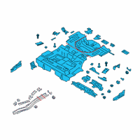 OEM 2019 Ford SSV Plug-In Hybrid Rear Floor Pan Diagram - HG9Z-5411360-D