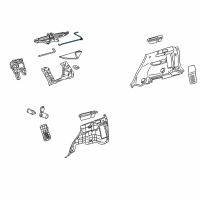 OEM 2017 Lexus NX200t Handle, PANTOGRAPH Jack Diagram - 09113-42030