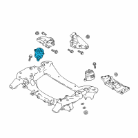 OEM 2018 Kia Stinger Engine Mounting Bracket Assembly, Right Diagram - 21840J5300