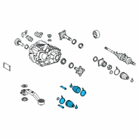 OEM Lexus RX450hL Boot Kit, Rear Drive Shaft Diagram - 04429-58051