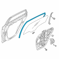 OEM 2016 Hyundai Sonata Run-Rear Door Window Glass, LH Diagram - 83530-C1000