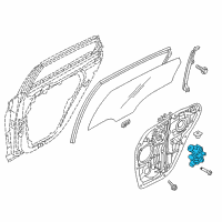 OEM 2016 Hyundai Sonata Motor Assembly-Power Window Regulator Rear, RH Diagram - 83460-C1000