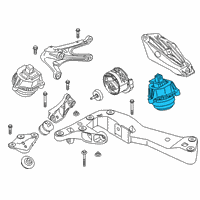 OEM BMW 540i xDrive Engine Mount Left Diagram - 22-11-6-860-463