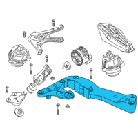 OEM BMW 740i xDrive Gearbox Cross Member Diagram - 22-31-9-485-312