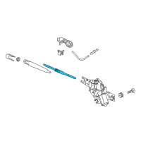 OEM 2022 Kia Sportage Rear Windshield Wiper Blade Assembly Diagram - 98850A4000