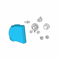 OEM Chrysler Aspen Lamp-Headlamp Park And Turn Diagram - 55078021AI