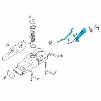 OEM 2020 Nissan Titan Tube Assy-Filler Diagram - 17221-9FU0C