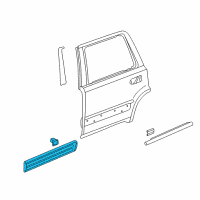 OEM 2000 Honda CR-V Protector, R. RR. Door *NH590* (BUMPER MEDIUM DARK GRAY) Diagram - 75303-S10-003ZA