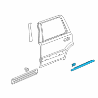 OEM 1999 Honda CR-V Molding Assy., L. RR. Door Diagram - 72950-S10-003