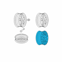 OEM 2007 Saturn Aura Wheel Rim Kit, Aluminum Diagram - 19149986