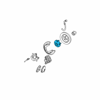 OEM 2000 Ford Taurus Hub & Bearing Diagram - 3F1Z-1104-AA