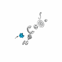 OEM 2000 Mercury Sable Brake Caliper Bracket Diagram - F7DZ2C101AA