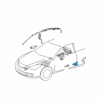 OEM 2007 Toyota Solara Side Sensor Diagram - 89830-06020