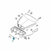 OEM 2008 Kia Sorento Hood Latch Assembly Diagram - 811303E000