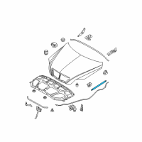 OEM Kia Sorento Gas Lifter-Hood Diagram - 811813E011