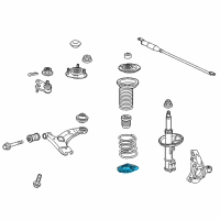 OEM 2017 Lexus CT200h Insulator, Front Coil Spring Diagram - 48158-76010