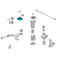 OEM Lexus CT200h Front Suspension Support Sub-Assembly Diagram - 48609-12570