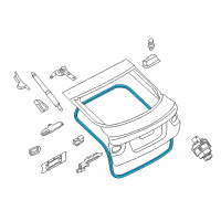 OEM 2015 BMW X6 Trunk Lid Gasket Diagram - 51-76-7-454-915