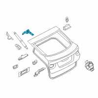 OEM 2015 BMW X6 Left Trunk Lid Hinge Diagram - 41-00-7-387-531