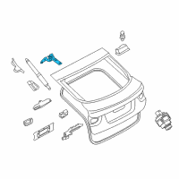 OEM 2017 BMW X6 Left Trunk Lid Hinge Diagram - 41-00-7-387-531