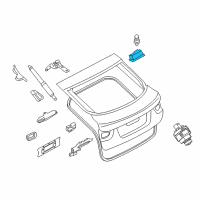 OEM 2013 BMW ActiveHybrid 3 Boot Lid/Tailgate Push-Button Diagram - 51-24-7-463-161