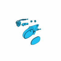 OEM Saturn LW2 Mirror Diagram - 21019866