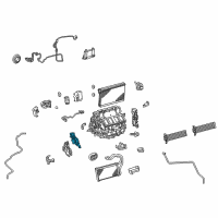 OEM 2022 Lexus LC500h Air Conditioner Radiator Damper Servo Sub Assembly, No.1 Diagram - 87106-11060