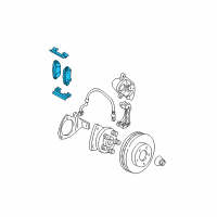 OEM Cadillac DTS Pad Kit-Front Disc Brake Diagram - 20932123