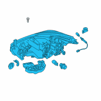 OEM 2015 Nissan Murano Driver Side Headlight Assembly Diagram - 26060-9UE5C