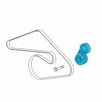 OEM 2017 Cadillac CTS Serpentine Tensioner Diagram - 12648980