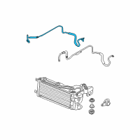 OEM BMW Transmission Oil Cooler Line, Flow Diagram - 17-22-2-283-584