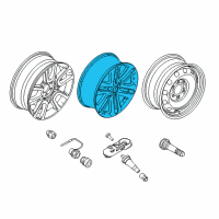 OEM 2014 Ford F-150 Wheel, Alloy Diagram - DL3Z-1007-C