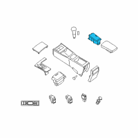 OEM Nissan Cup Holder Assembly Diagram - 68430-9DA1C