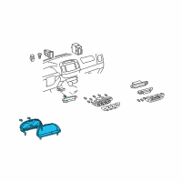 OEM 2003 Toyota Camry Cluster Assembly Diagram - 83800-06650