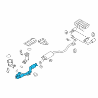 OEM Nissan Murano Exhaust Tube Assembly, Front Diagram - 20020-1AA2C