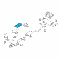 OEM 2007 Nissan Murano INSULATOR - Heat, Rear Floor Rear Diagram - 74754-CA000