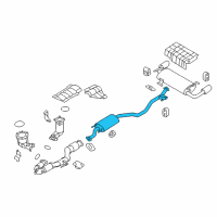 OEM 2011 Nissan Murano Exhaust, Sub Muffler Assembly Diagram - 20300-1AA2A