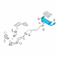 OEM 2011 Nissan Murano Exhaust, Main Muffler Assembly Diagram - 20100-1AA2B