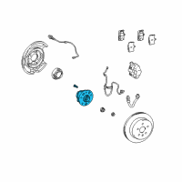 OEM Lexus SC430 Rear Axle Hub & Bearing Assembly, Left Diagram - 42410-50010