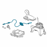 OEM 2018 Buick Regal Sportback Shift Control Cable Diagram - 84121957