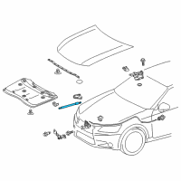 OEM 2019 Lexus GS350 Hood Support Assembly, Right Diagram - 53440-0W251