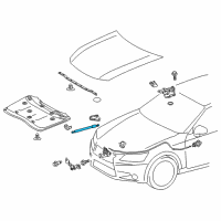 OEM 2016 Lexus GS450h Hood Support Assembly, Right Diagram - 53440-0W251